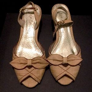 VTG Sam Edelman Jute Kitten Wedge Platform Sandal Ankle Strap 5.5